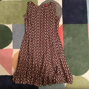 brown polka dot sheer dress